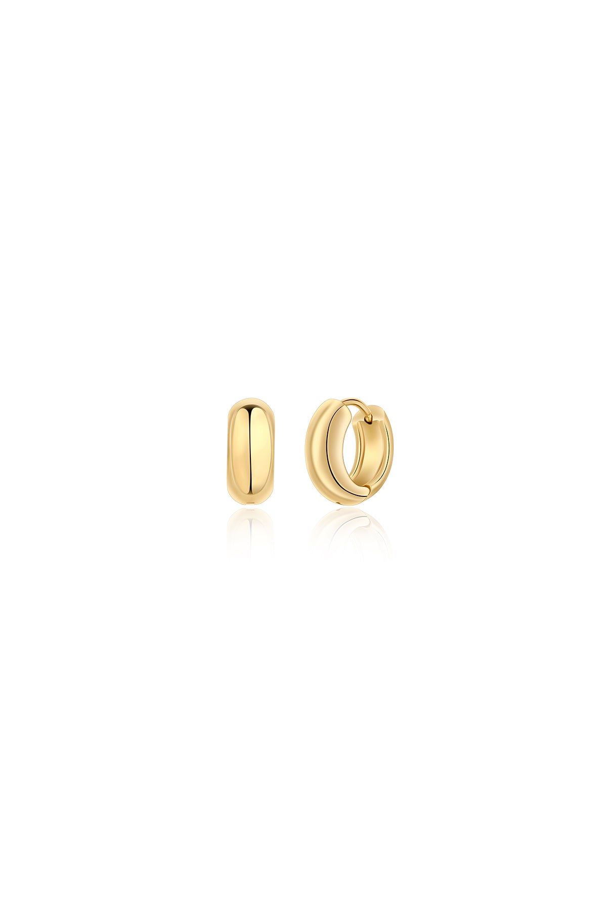 Camilla hoop earrings, Gold - 14 mm