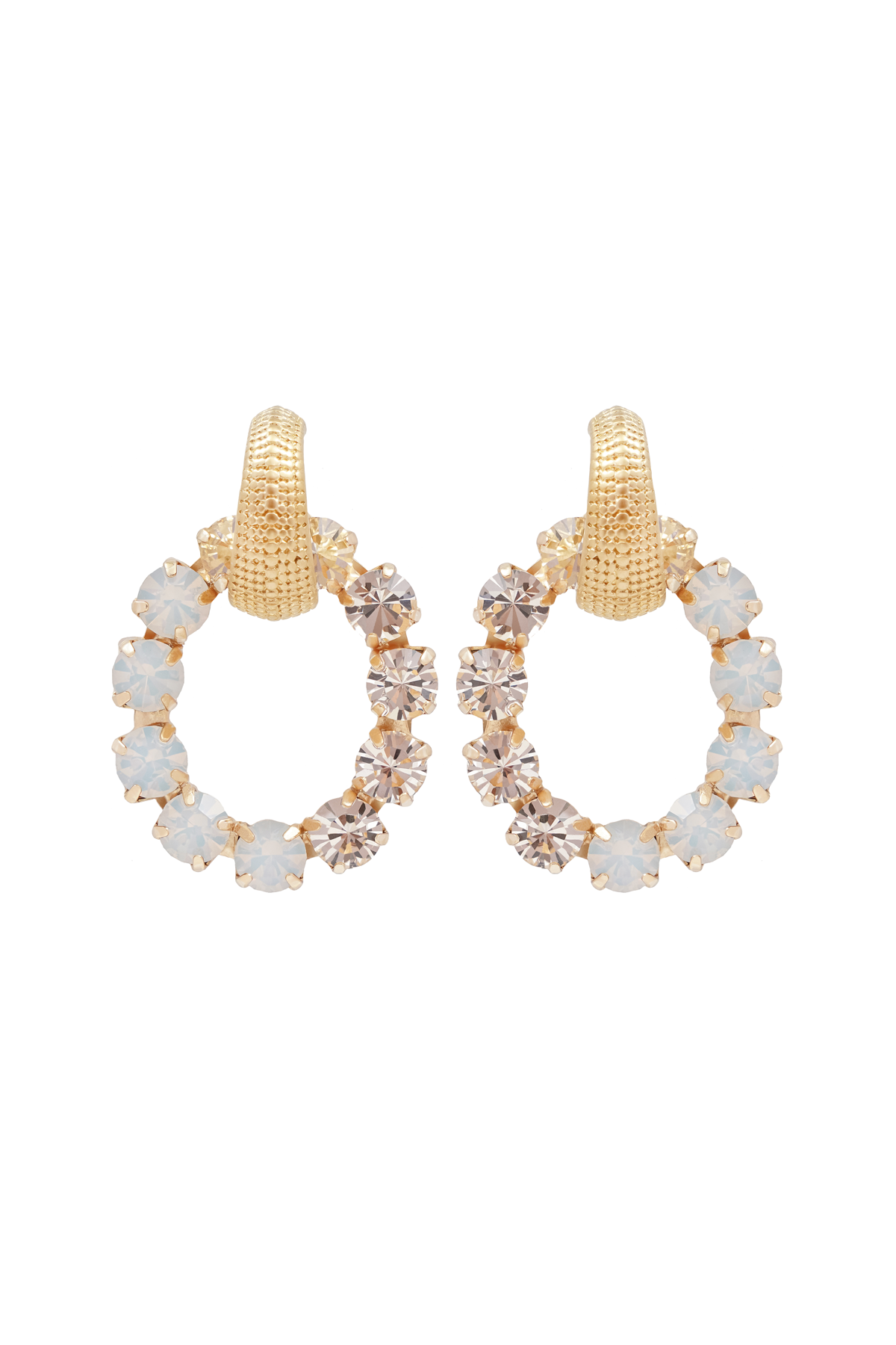 Carolina Swarovski earrings - White opal/Golden