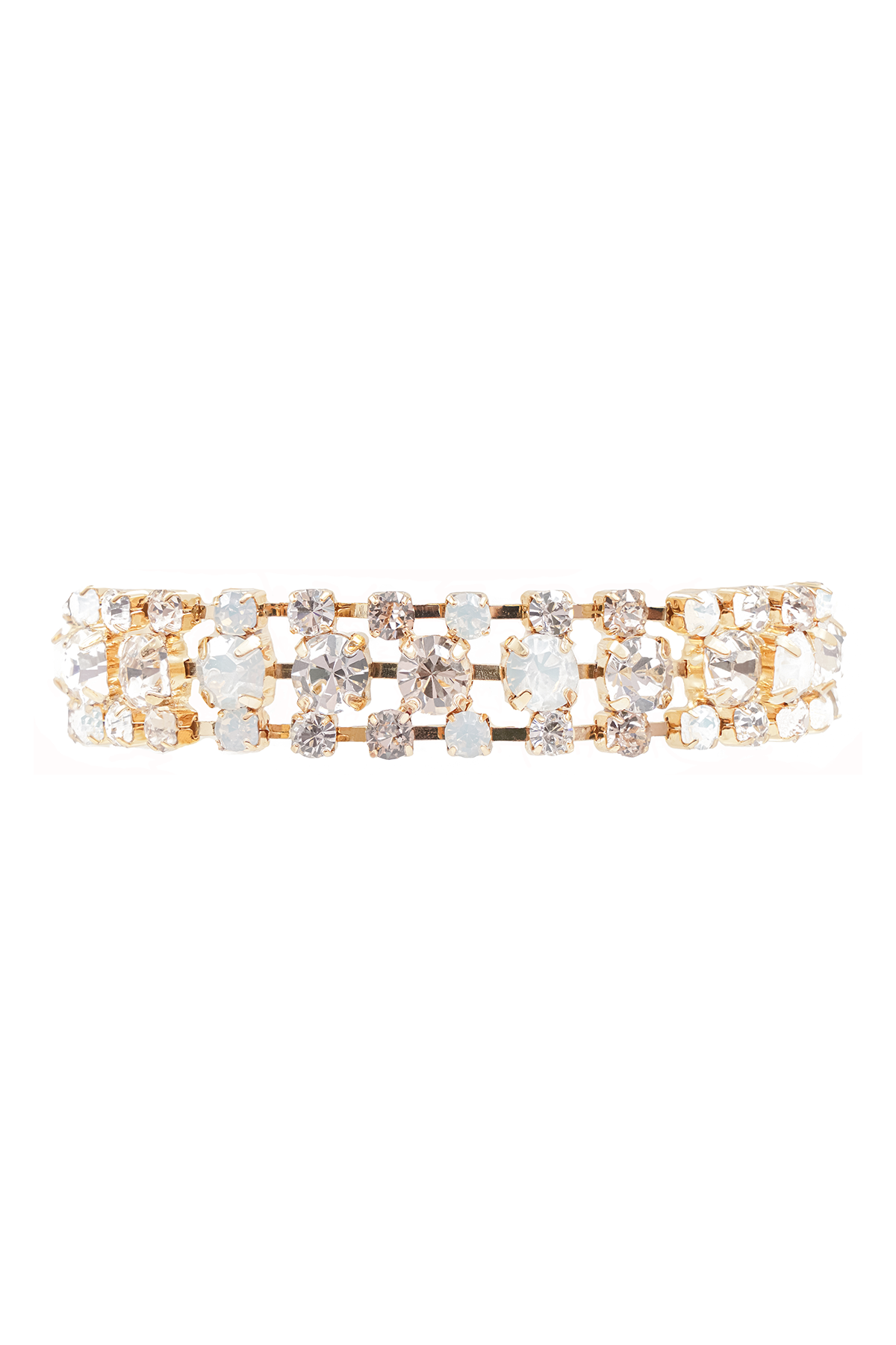 Carolina Swarovski lux bracelet - White opal/Golden