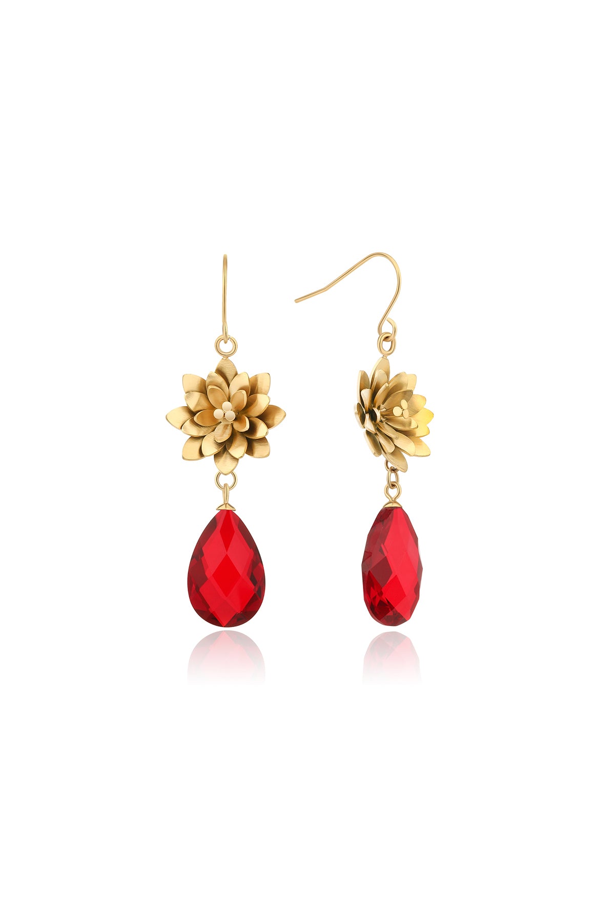 Divinia earrings - Ruby red