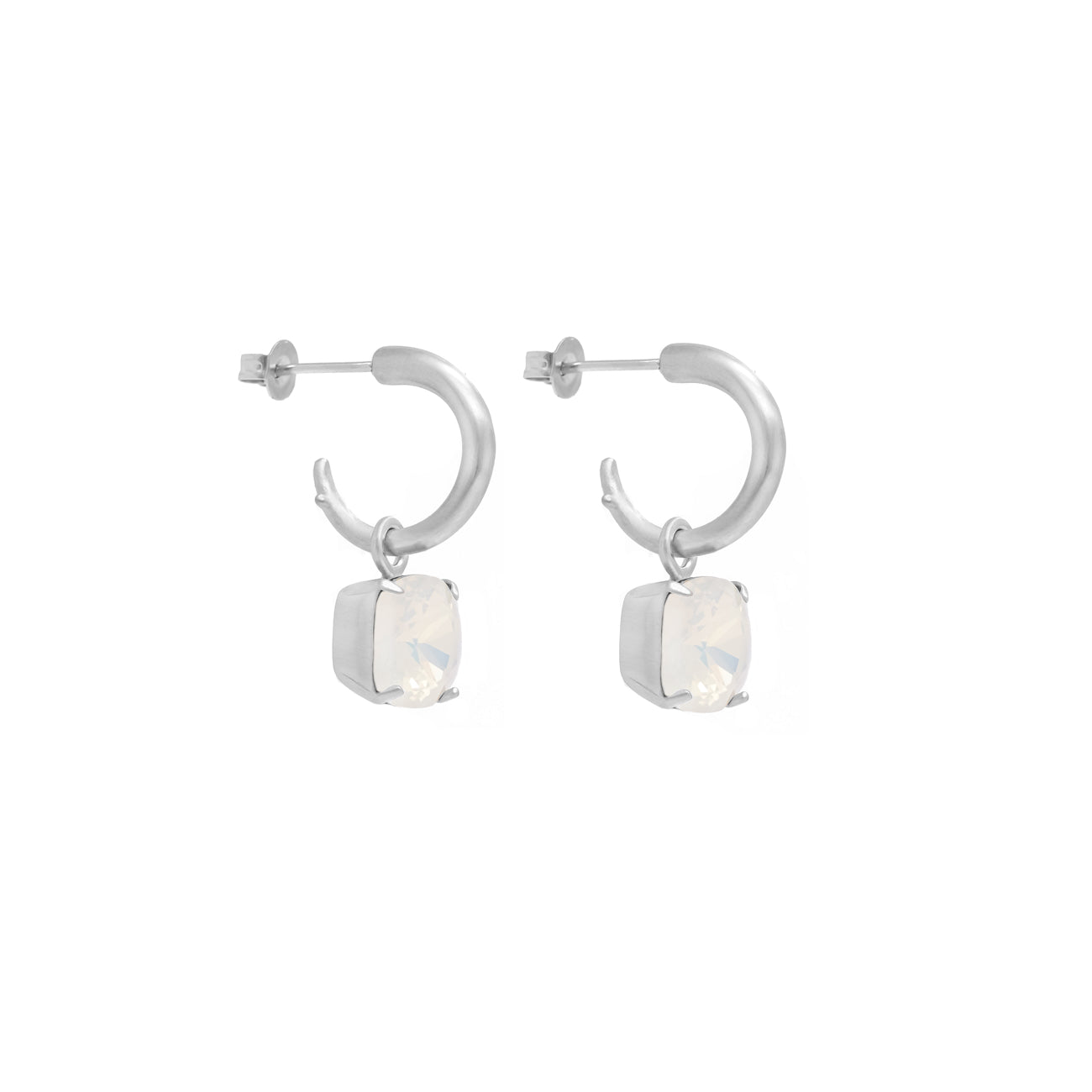 Carla Swarovski earrings - White opal