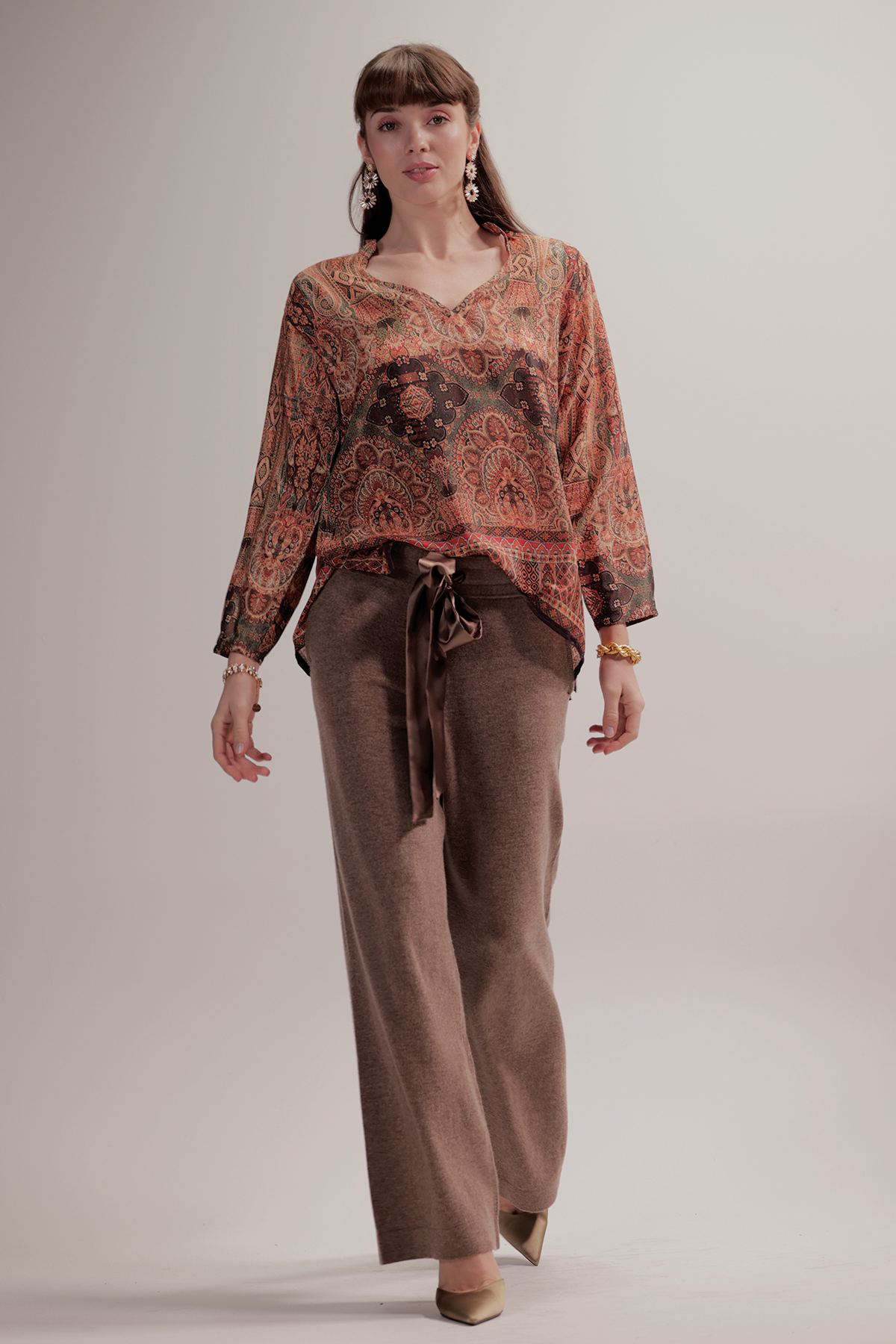 Iben wool trousers - Mole