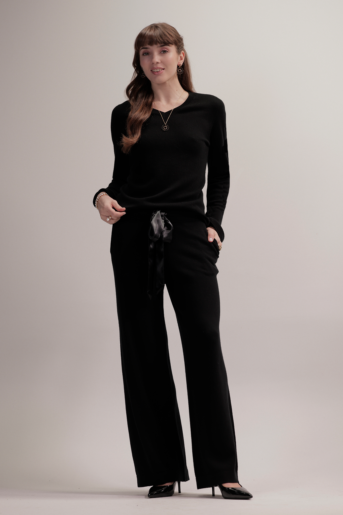 Iben wool sweater - Black