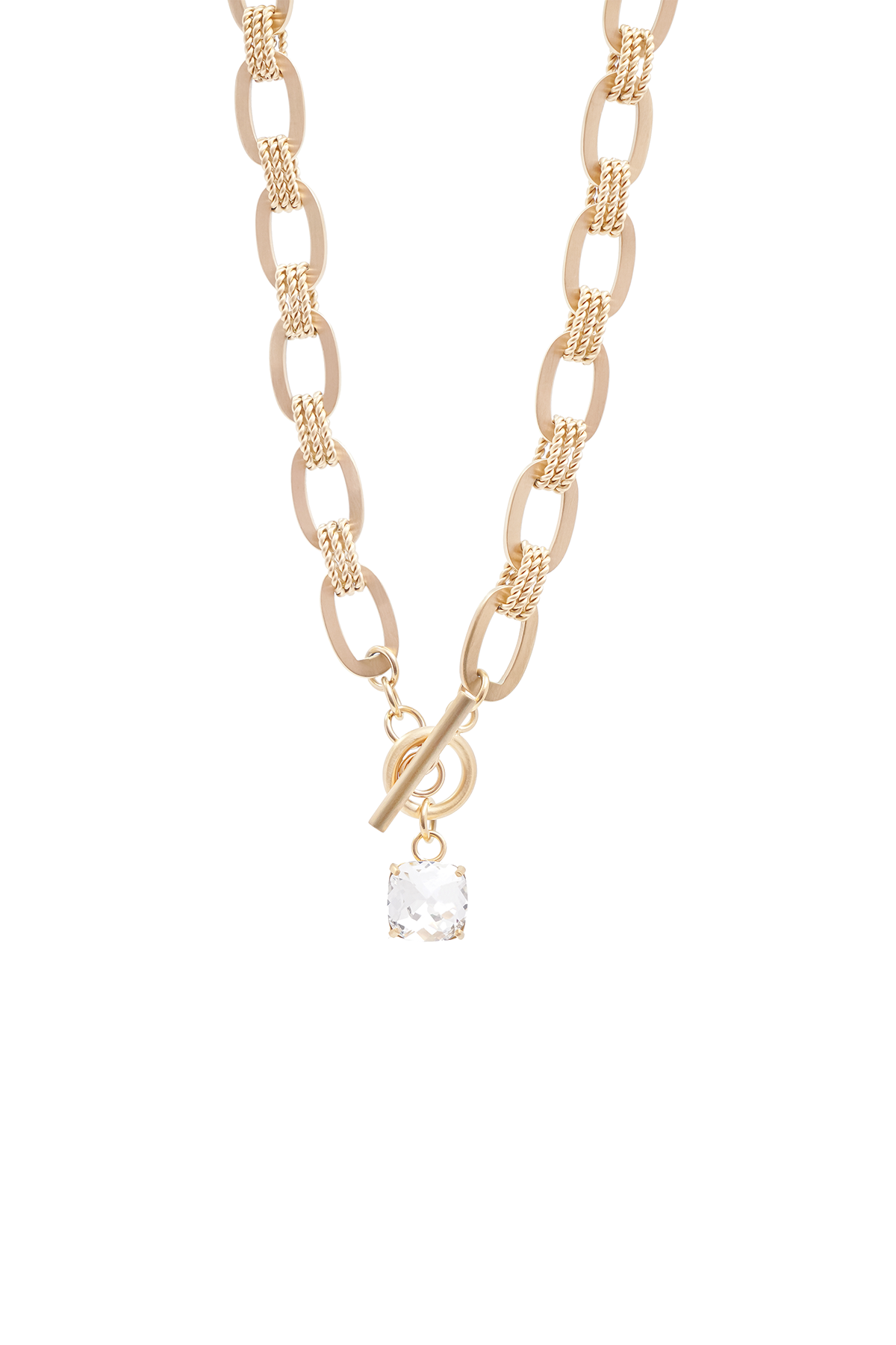Inez chain necklace, Clear