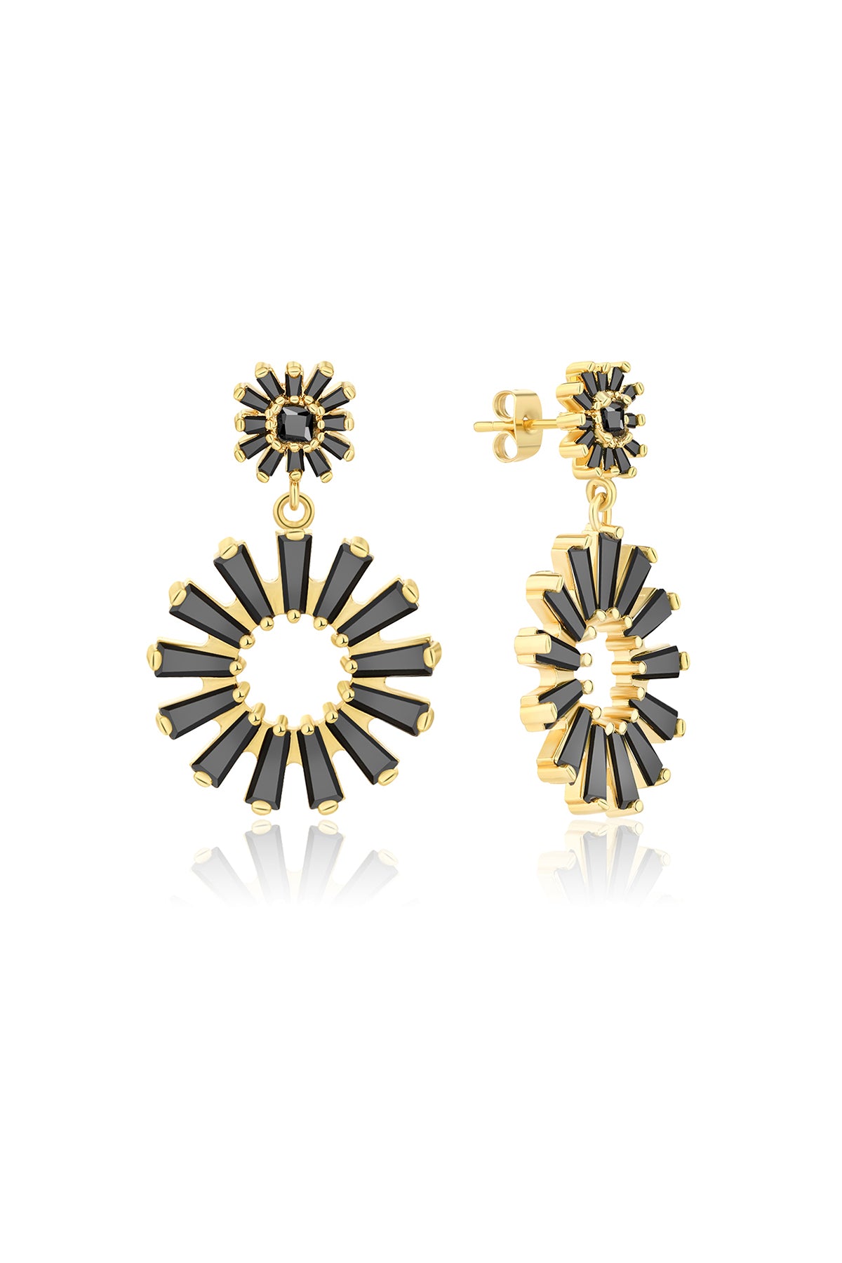 Millie Swarovski earrings, Black