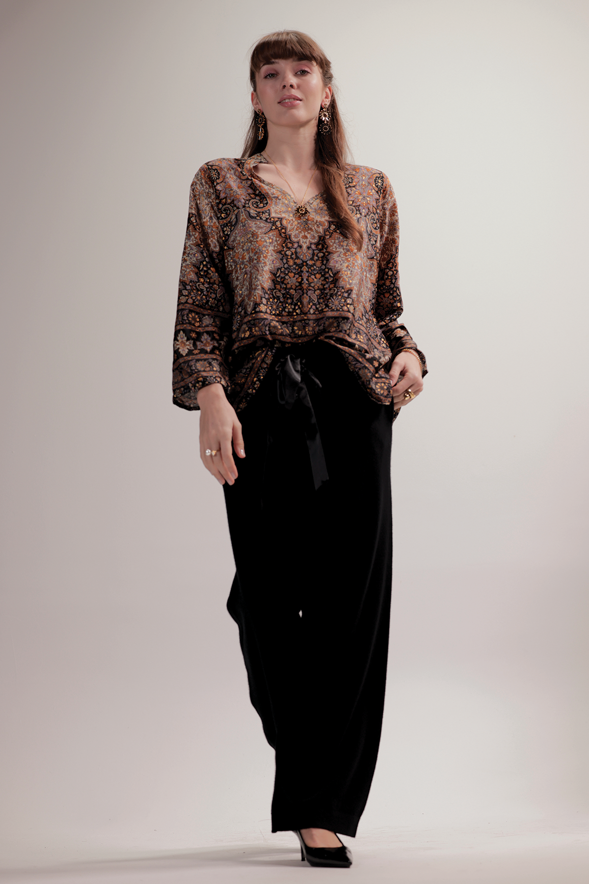 Iben wool trousers - Black