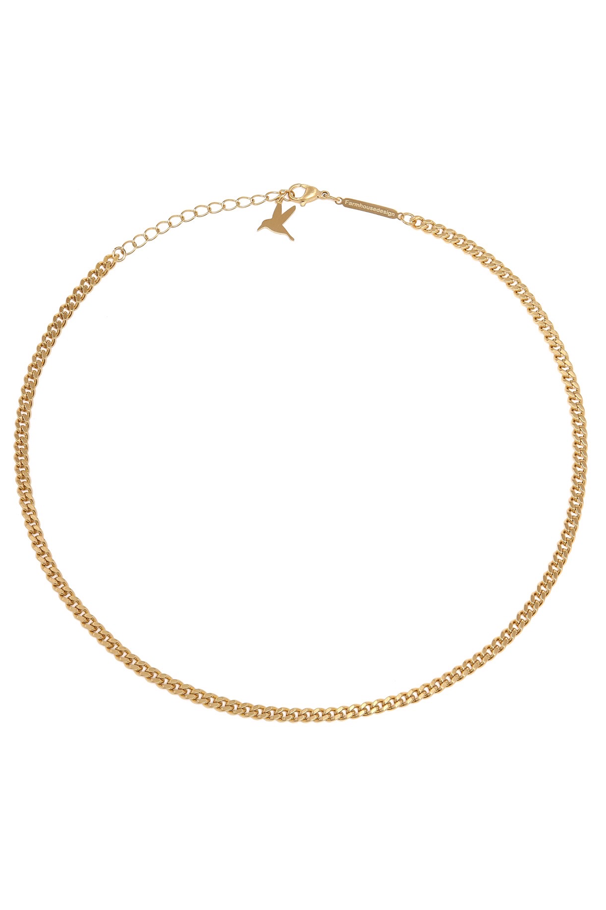 Simple chain necklace - Matte gold