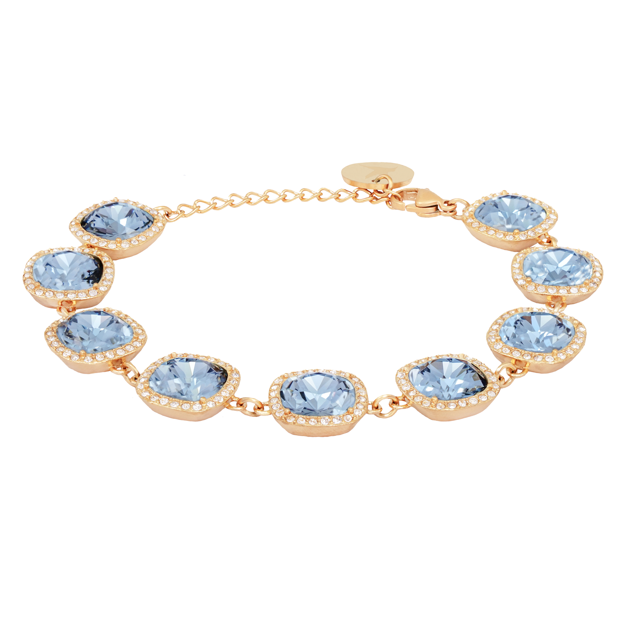 Tamara Crystal lux bracelet - Denim blue/Clear