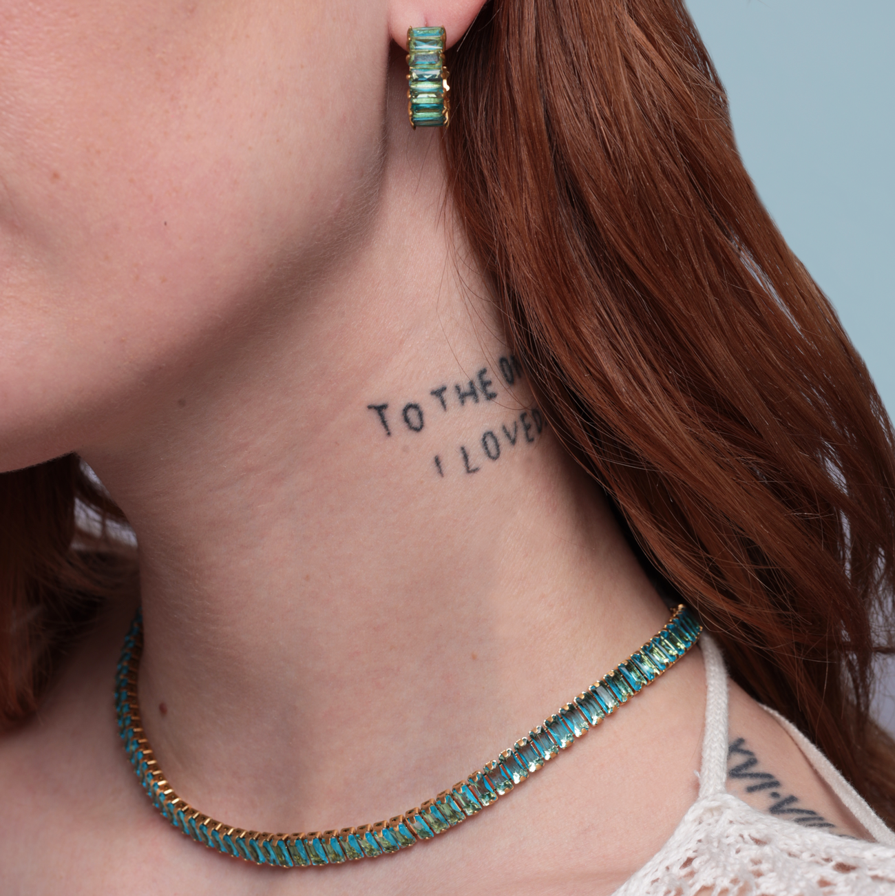 Haley Crystal earrings - Turquoise