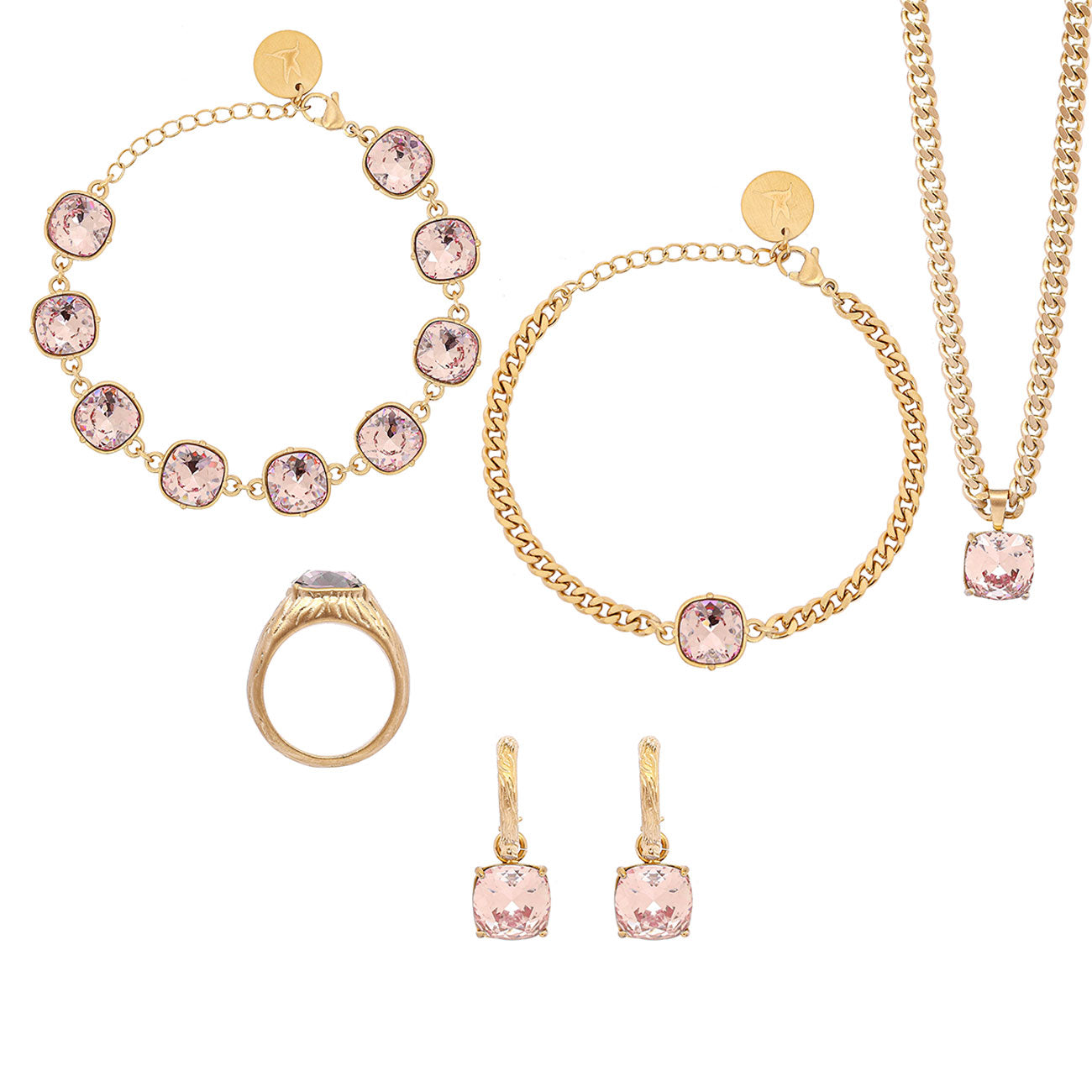 Carla Swarovski necklace - Light peach 