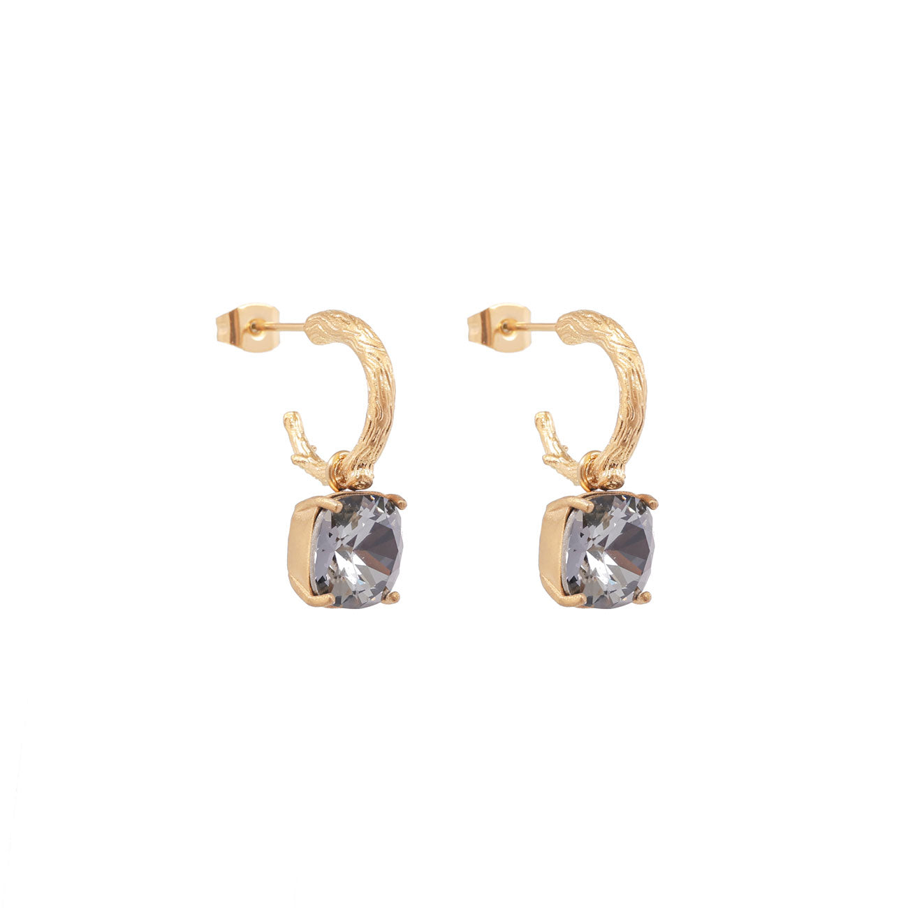 Carla Swarovski earrings - Charcoal