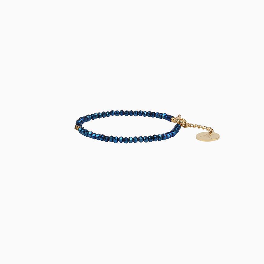 Fanny crystal bracelet - Metallic Blue