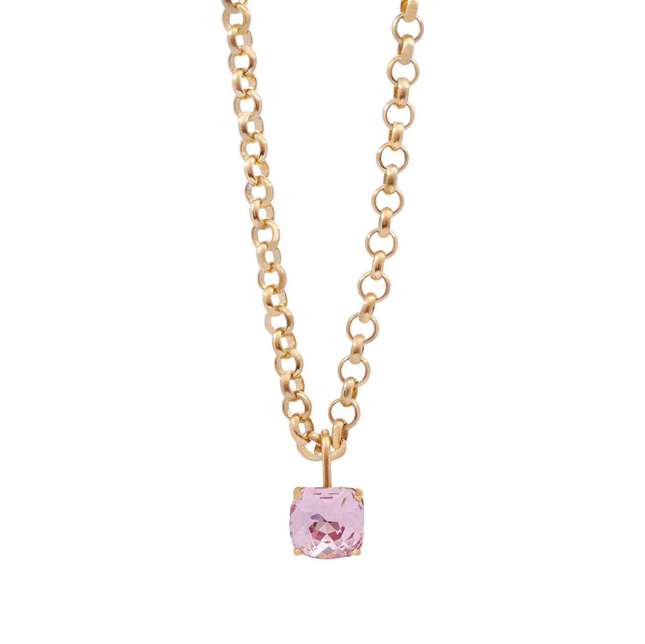 Carla Crystal chain halskjede - Pink favourite