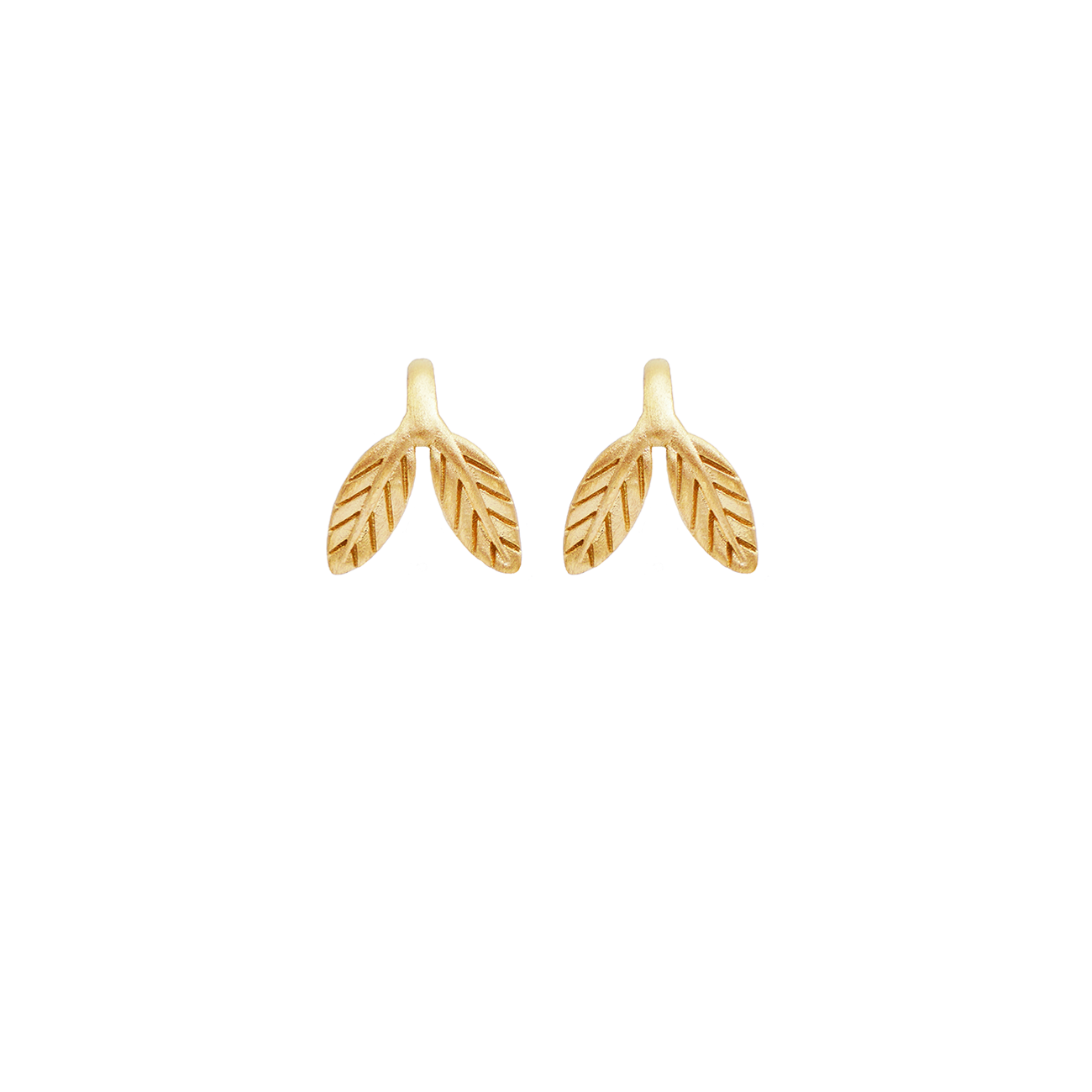 Tiny leaf earrings