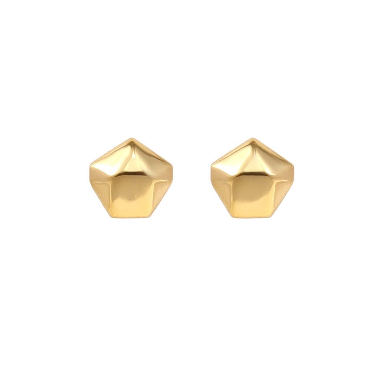 Graphical earrings - Polished gold