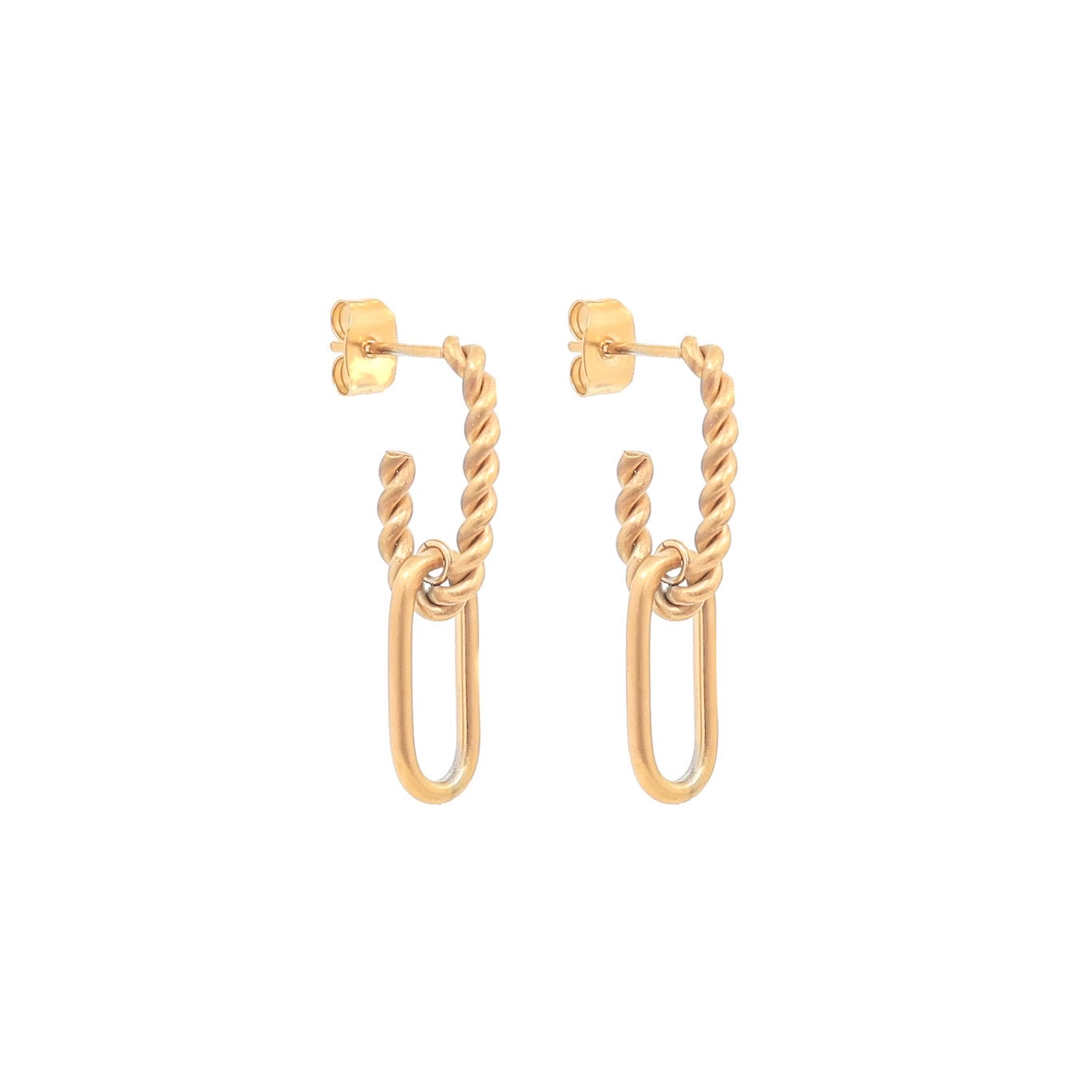 Malin chain stud earrings